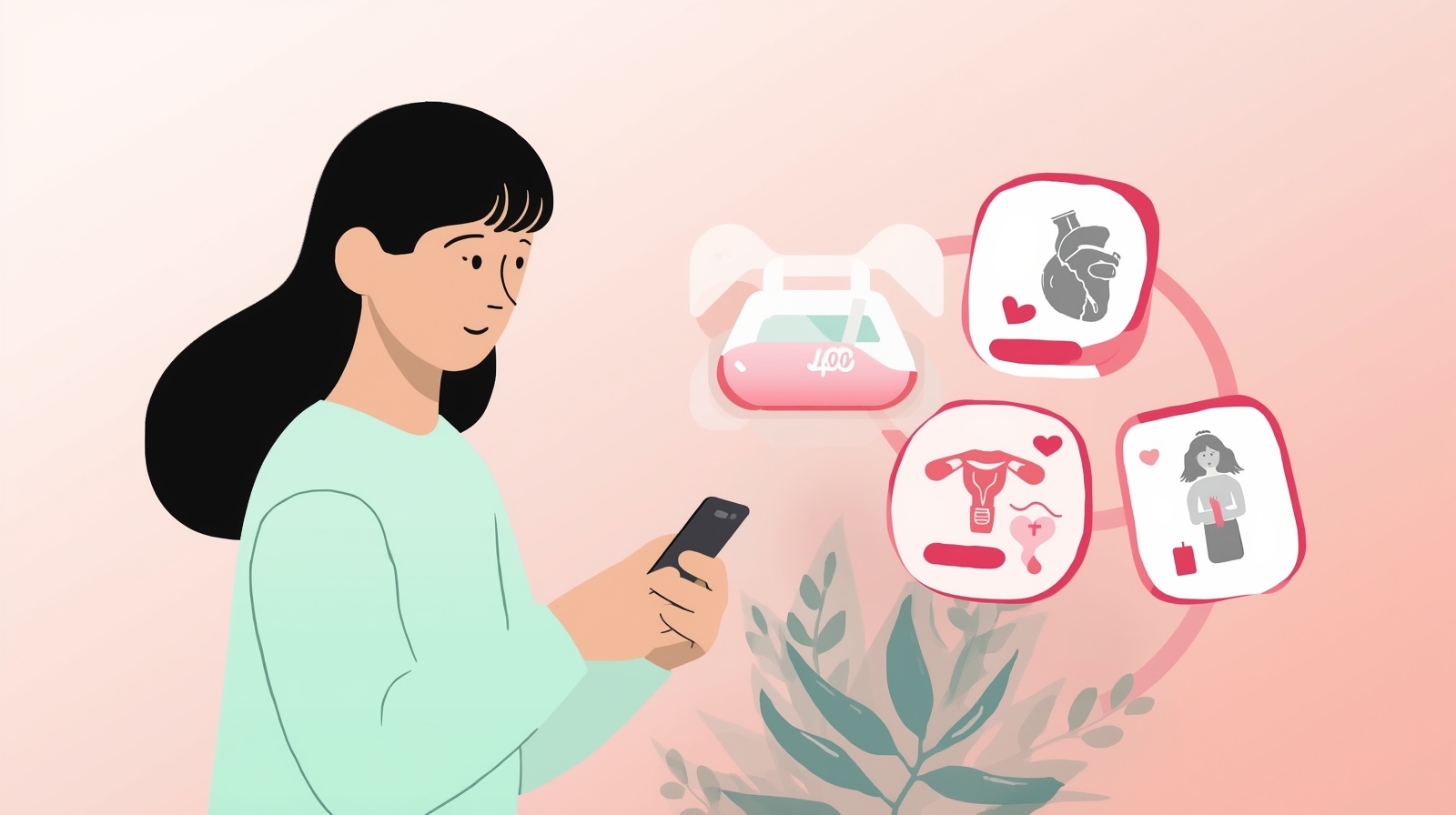 Online menstrual cycle tracker showing next period, ovulation day, and fertile window calendar.